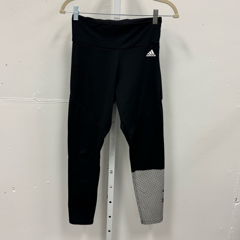 Adidas Women’s Desire 2 Move Training Tights Leggings Cropped Black White Small